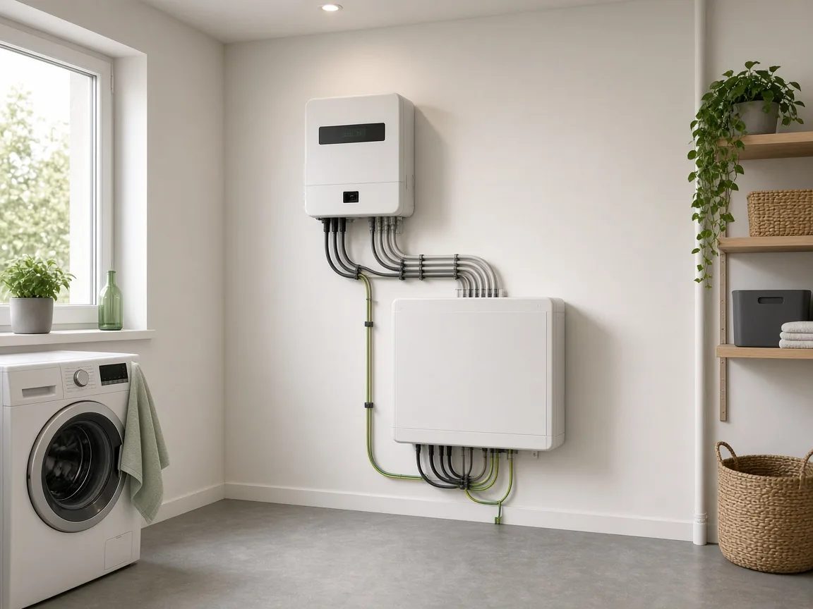 Batteriespeicher und Wechselrichter einer Photovoltaikanlage